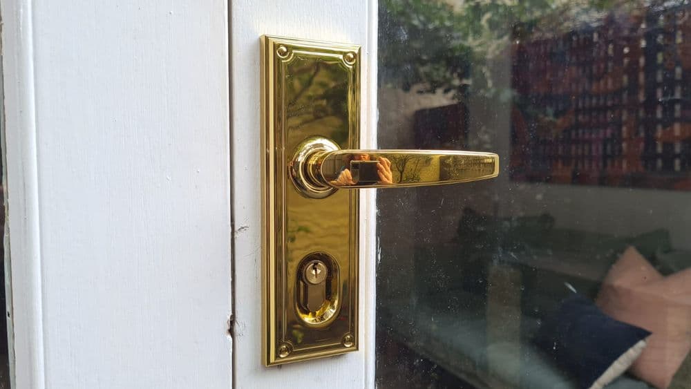Polished Brass Colour Lock Installation